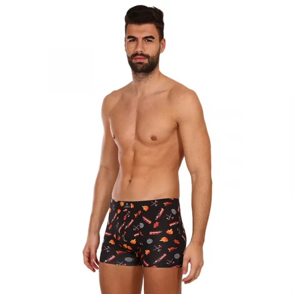 Pánske boxerky Lonka viacfarebné (Kevin-fireman) M, trenky
