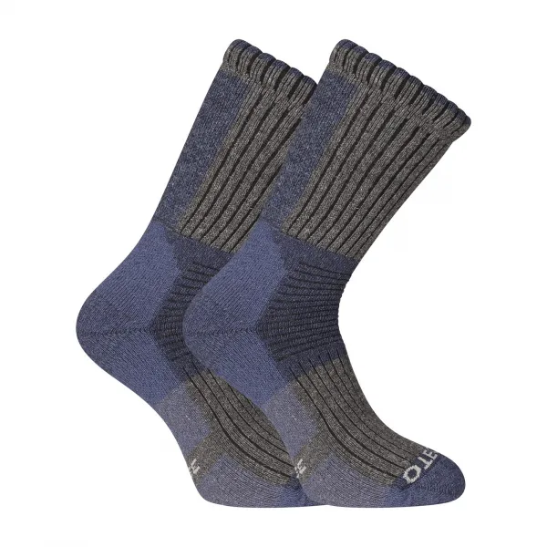 3PACK ponožky Nedeto vysoké zimné modré (3NWM1) M