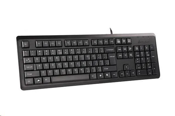 A4Tech KR-92, klávesnice CZ, klasická, odolná proti polití typ drátová (USB), černá