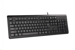 A4Tech KR-92, klávesnice CZ, klasická, odolná proti polití typ drátová (USB), černá