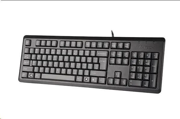 A4Tech KR-92, klávesnice CZ, klasická, odolná proti polití typ drátová (USB), černá