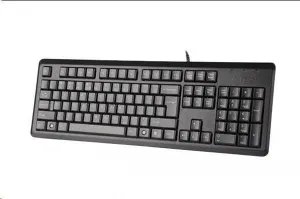 A4Tech KR-92, klávesnice CZ, klasická, odolná proti polití typ drátová (USB), černá