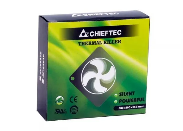 Ventilátor CHIEFTEC AF-0825S, 80x80x25 mm, s 3/4pinovým konektorom
