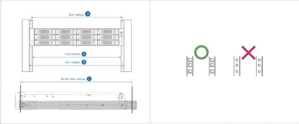 QNAP Rail-B02 2U lišty