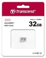 Karta TRANSCEND MicroSDHC 32GB 300S, UHS-I U1 + adaptér