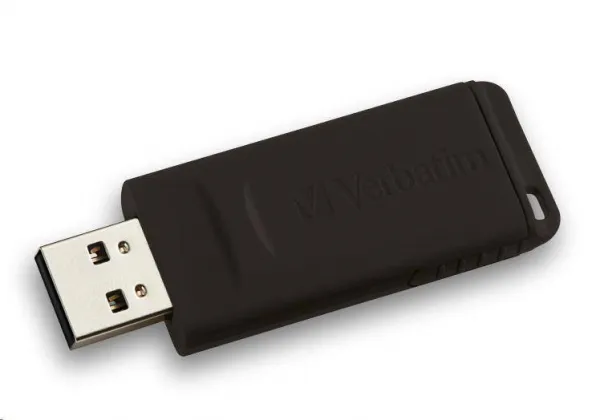 Verbatim USB flash disk, USB 2.0, 64GB, Slider, černý, 98698, USB A, s výsuvným konektorem