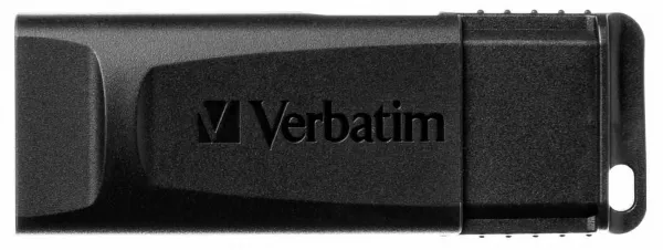 Verbatim USB flash disk, USB 2.0, 64GB, Slider, černý, 98698, USB A, s výsuvným konektorem