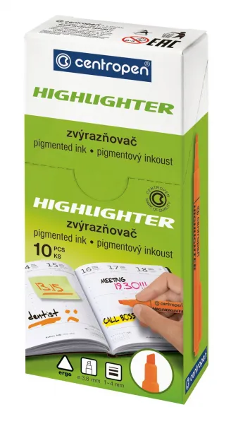 Zvýrazňovač CENTROPEN 8722 - modrý