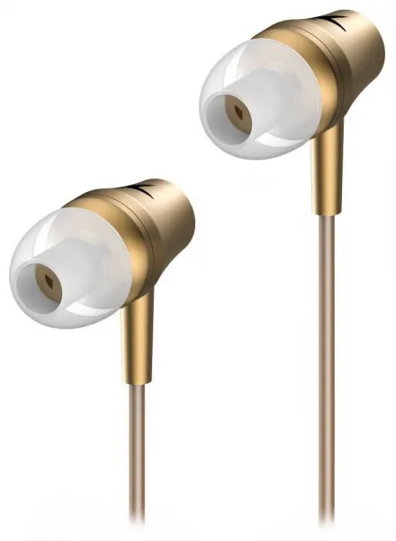 Genius HS-M360, sluchátka, bez ovládání hlasitosti, zlaté, špuntová typ 3.5 mm jack