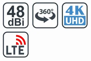 EVOLVEO Jade 1 LTE, 48dBi aktivní venkovní anténa DVB-T/T2, LTE filtr