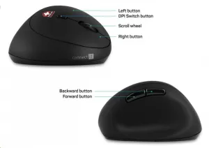 CONNECT IT FOR HEALTH LADIES ergonomická vertikálna myš, bezdrôtová