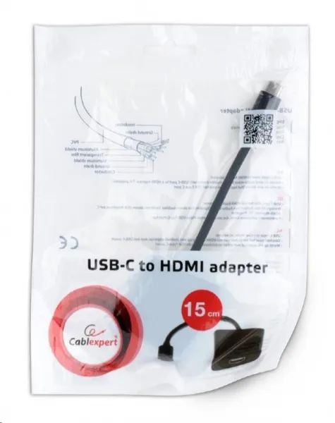 GEMBIRD CABLEXPERT Adaptačný kábel USB-C na HDMI (F)