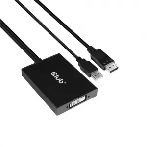 Club 3D Club3D Aktívny adaptér DisplayPort na Dual Link DVI-D, napájanie USB, 60 cm, HDCP ON