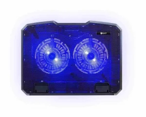 Chladiaca podložka C-TECH pre CLP-140, 15,6", 2x 140 mm, 2x USB, modré podsvietenie