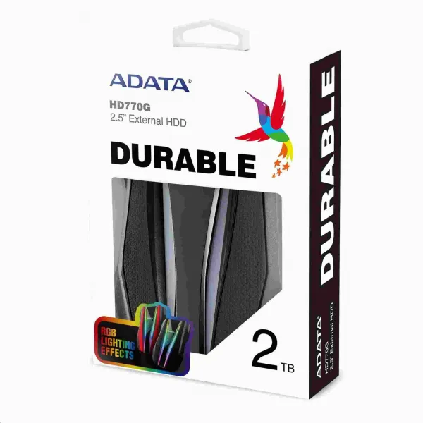 A-Data Externý pevný disk ADATA 2TB 2,5" USB 3.2 HD770G, čierna