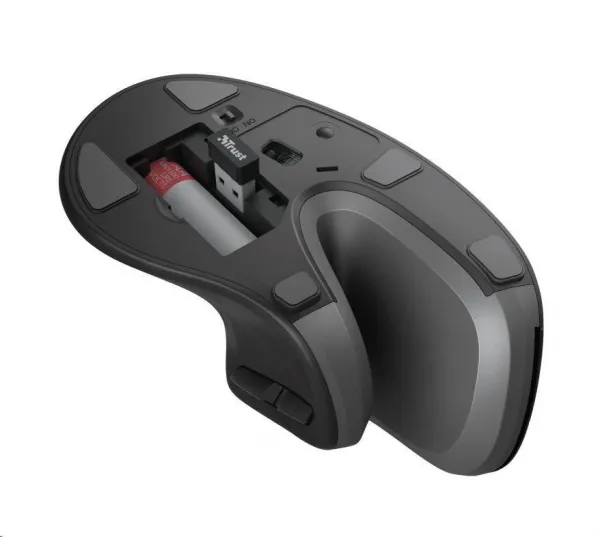 TRUST Verro Bezdrôtová ergonomická myš, čierna