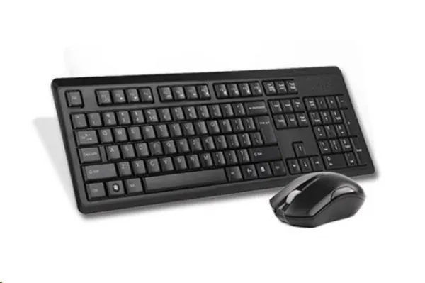Súprava A4tech 4200N je bezdrôtová. kľúče. + bezdrôtové pripojenie. Optická myš V-Track,CZ/US, USB