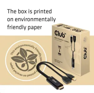 Club 3D Club3D Aktívny adaptér HDMI na DisplayPort 4K60Hz, M/F