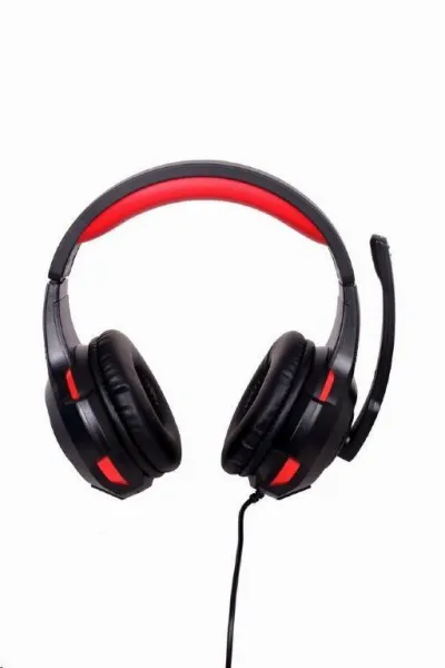 Sluchátka s mik Gembird GHS-U-5.1-01, gaming, 5.1 surround, černo-červená, USB