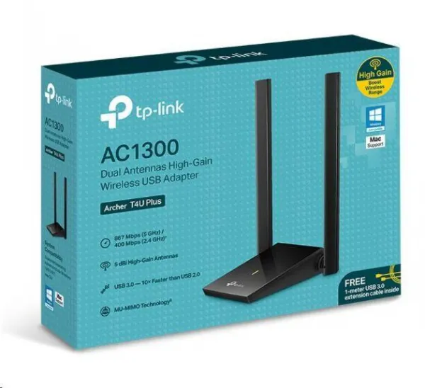 TP-Link Archer T4U Plus [Wi-Fi USB Dual Band AC 1300 Adapter]