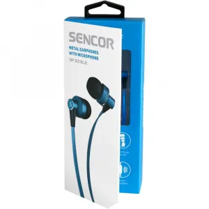 SEP 300 MIC BLUE  MET slúchadlá SENCOR