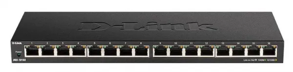 D-Link DGS-1016S 16-portový gigabitový ethernetový prepínač, bez ventilátora