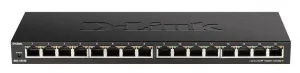 D-Link DGS-1016S 16-portový gigabitový ethernetový prepínač, bez ventilátora