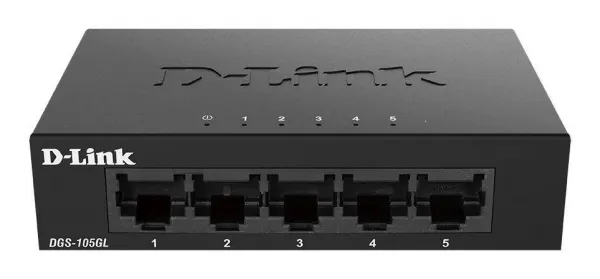 D-Link DGS-105GL 5-portový gigabitový stolný prepínač s kovovým puzdrom