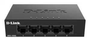 D-Link DGS-105GL 5-portový gigabitový stolný prepínač s kovovým puzdrom