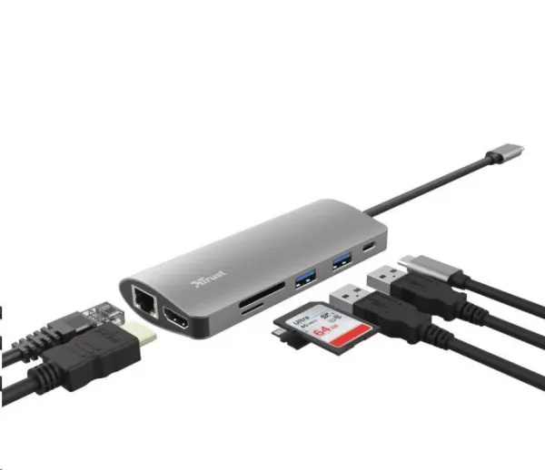Adaptér TRUST DALYX, 7 v 1, USB-C