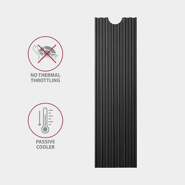 AXAGON CLR-M2L3, hliníkový pasívny chladič pre M.2 2280 SSD, výška 3 mm