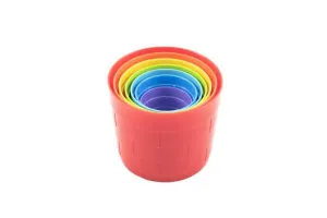 Kubus pyramída skladačka plast okrúhla farebná 7ks v sáčku