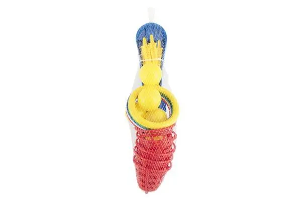 Teddies Hádzacia hra Kríž s kruhmi a míčky