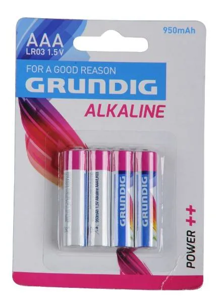 Batérie Grundig LR03 / AAA 1,5 V alkaline 4ks na karte