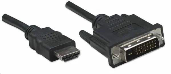 Manhattan HDMI kábel na DVI-D, Dual Link, 1 m, čierny