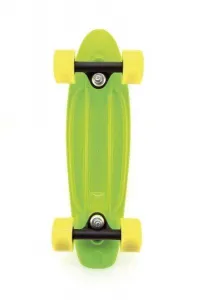 Skateboard - pennyboard 43cm, nosnost 60kg plastové osy, zelená, žlutá kola