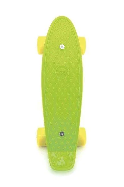 Skateboard - pennyboard 43cm, nosnost 60kg plastové osy, zelená, žlutá kola