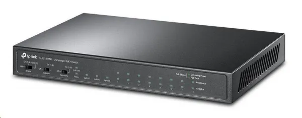 TP-Link TL-SL1311MP [Stolný prepínač s 8 portami 10/100 Mbit/s, 3 gigabitovými portami a 8 portami PoE+]