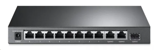 TP-Link TL-SL1311MP [Stolný prepínač s 8 portami 10/100 Mbit/s, 3 gigabitovými portami a 8 portami PoE+]