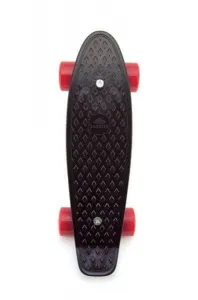 Skateboard - pennyboard 43cm, nosnost 60kg plastové osy, černá, červená kola