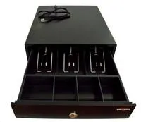 Pokladničná zásuvka Virtuos micro EK-300C, 9V-24V, s káblom 24V, viazač 3/4, čierna