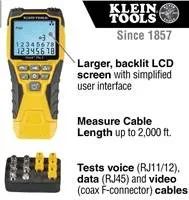 KLEIN TOOLS - VDV Scout® Pro 3 Tester Kit - 5x RJ45, 5x F-konektor