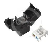 Solarix Samorezný keystone CAT6 UTP RJ45 čierny SXKJ-6-UTP-BK-SA
