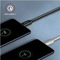 AXAGON BUCM32-CM15AB, SPEED+ kábel USB-C  USB-C, 1.5 m, USB 20Gbps, PD 100W 5A, 4K HD, ALU, opletenie, čierny