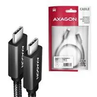 AXAGON BUCM32-CM15AB, SPEED+ kábel USB-C  USB-C, 1.5 m, USB 20Gbps, PD 100W 5A, 4K HD, ALU, opletenie, čierny