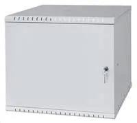 LEXI-Net 19" nástěnný rozvaděč Basic 9U 525x450, plechové dveře, bez zad, rozložený, šedý