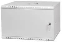 LEXI-Net 19" nástěnný rozvaděč Basic 6U 520x450, plechové dveře, bez zad, rozložený, šedý