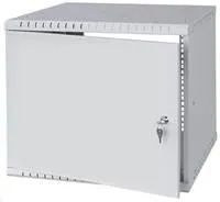 LEXI-Net 19" nástěnný rozvaděč Basic 9U 525x450, plechové dveře, bez zad, rozložený, šedý