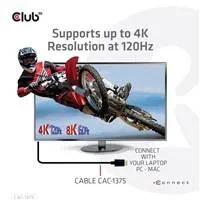 Club3D Ultra Rychlý HDMI™ Certifikovaný, 4K120Hz 8K60Hz 48Gbps M/M 5m/16.4ft, 28 AWG