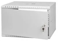 LEXI-Net 19" nástěnný rozvaděč Basic 6U 520x450, plechové dveře, bez zad, rozložený, šedý